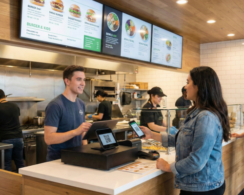 Takeaway order appearing on Kitchen OQS